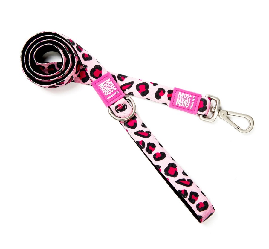 M&M Short Leash - Leopard Pink/M