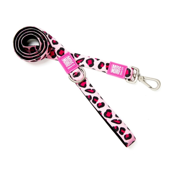 M&M Short Leash - Leopard Pink/M