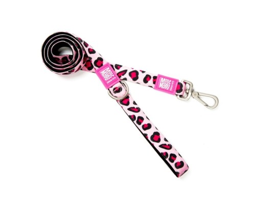 M&M Short Leash - Leopard Pink/L