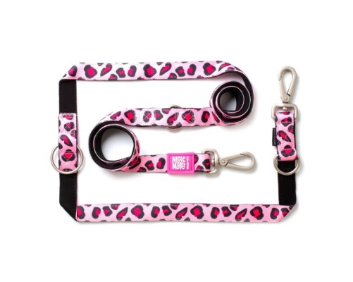 M&M Multi-Function Leash - Leopard Pink/L