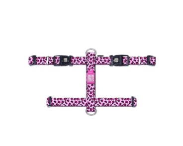M&M H-Harness - Leopard Pink/M