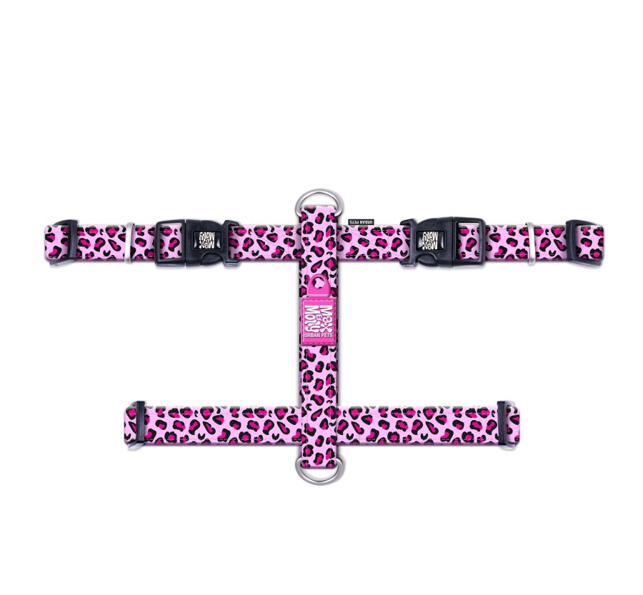M&M H-Harness - Leopard Pink/L