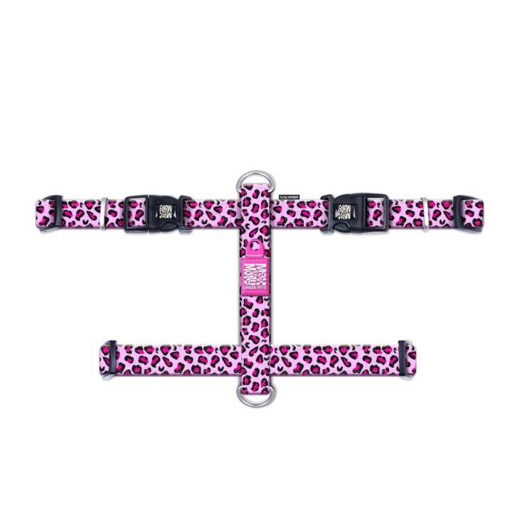 M&M H-Harness - Leopard Pink/L