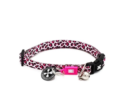 M&M Smart ID Cat Collar - Leopard Pink/1 size