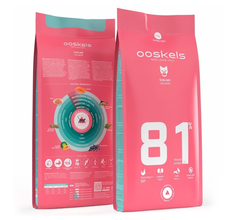 OOSKELS Cat Sublime Grain Free 81 Adult Sterilized Salmon 2kg