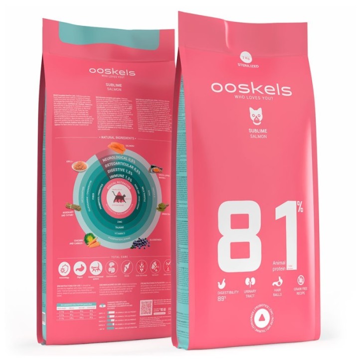 OOSKELS Cat Sublime Grain Free 81 Adult Sterilized Salmon 2kg