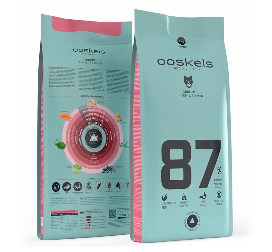 OOSKELS Cat Sublime Grain Free 87 Adult Chicken and Salmon 2kg