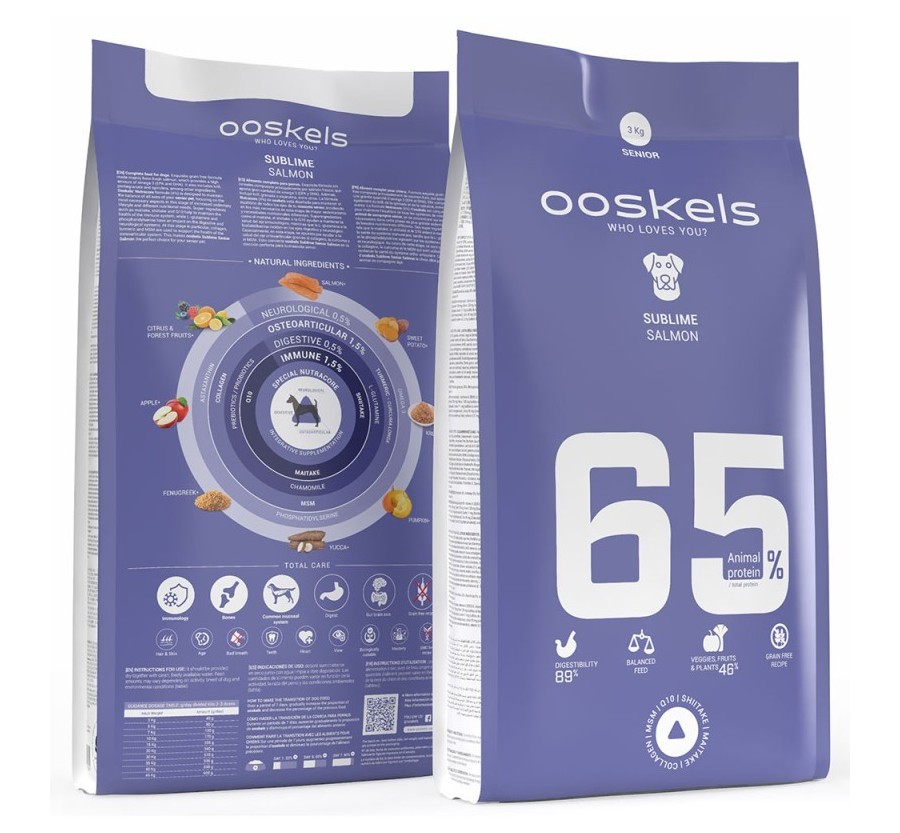 OOSKELS Dog Sublime Grain Free 65 Senior Salmon 3kg