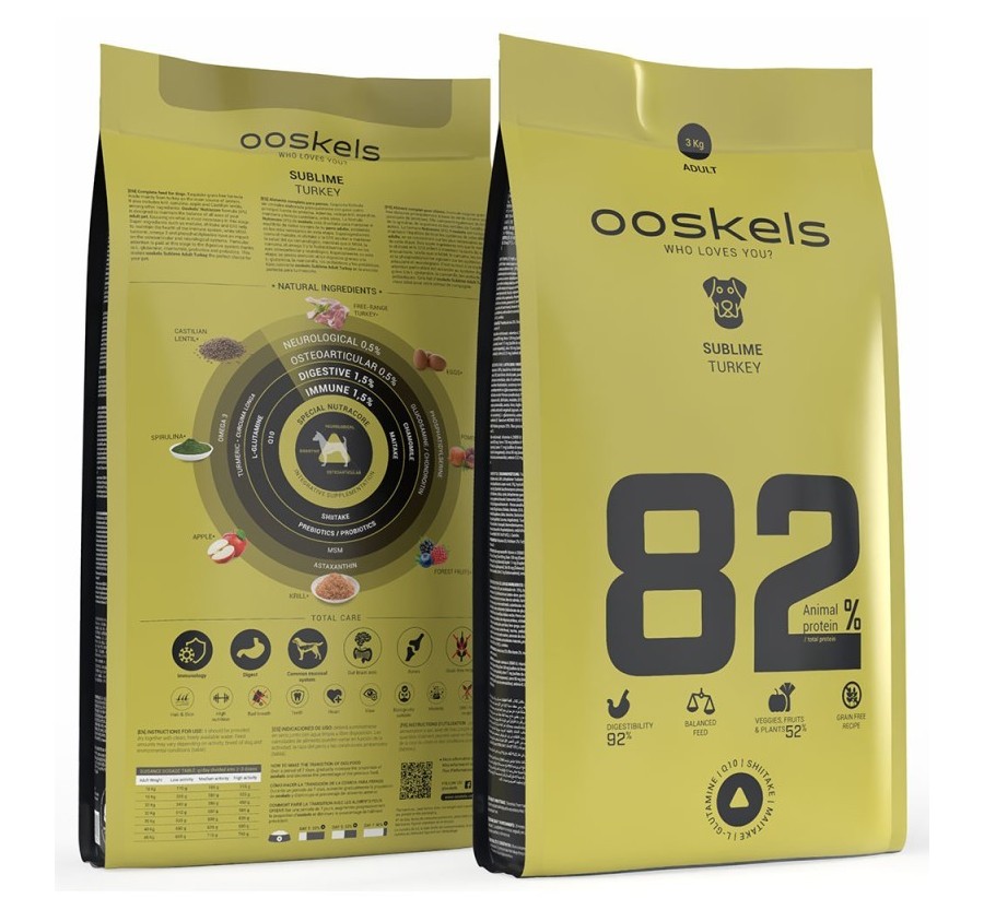 OOSKELS Dog Sublime Grain Free 82 Adult Turkey 3Kg