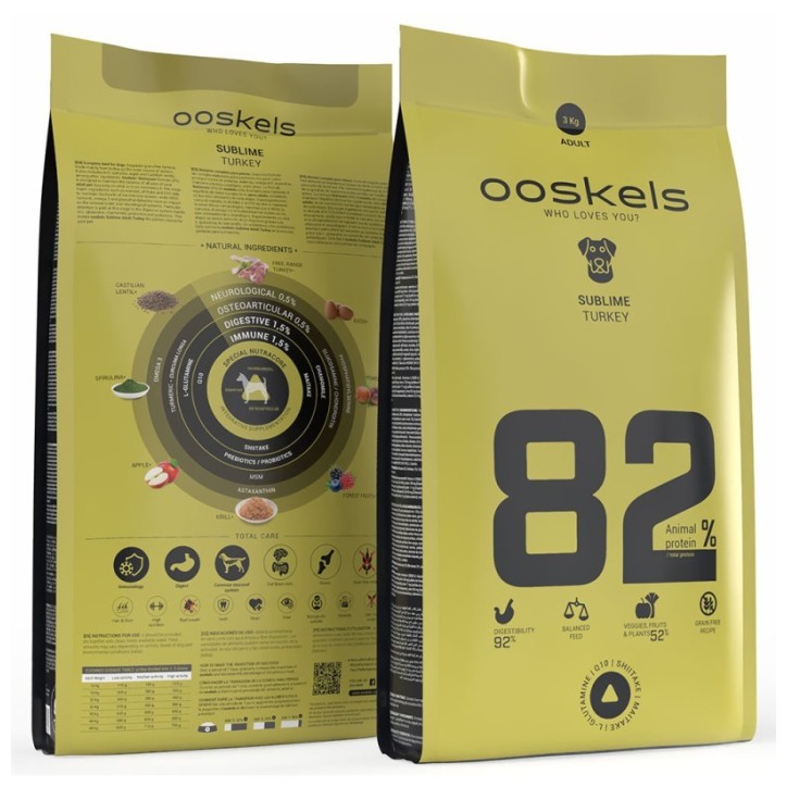 OOSKELS Dog Sublime Grain Free 82 Adult Turkey 3Kg