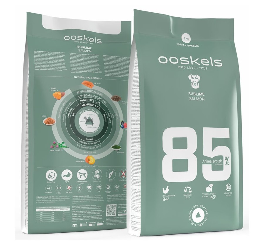 OOSKELS Dog Sublime Grain Free 85 Small Breeds Salmon 3kg