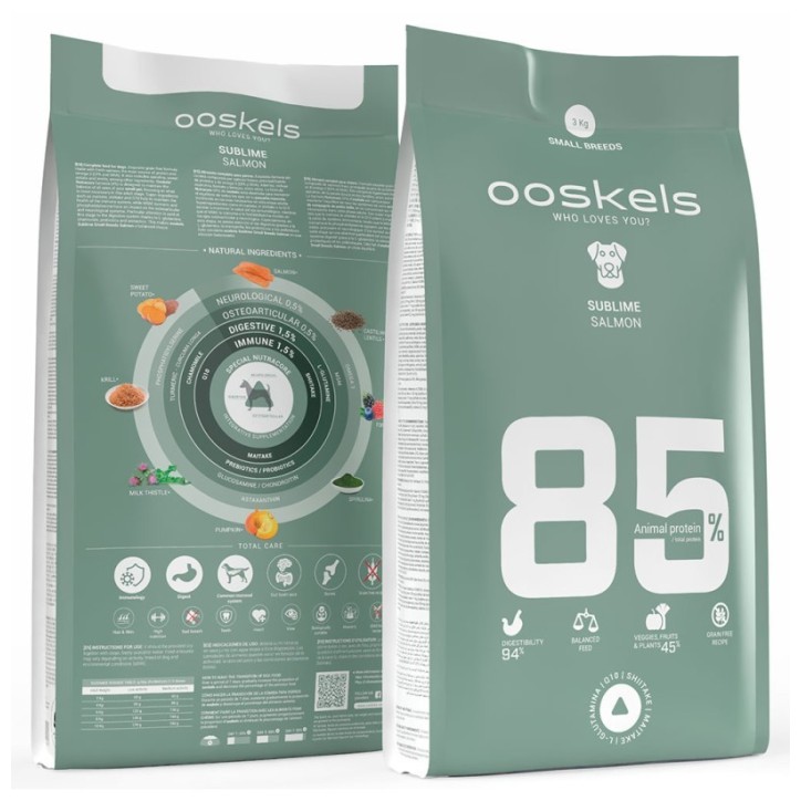 OOSKELS Dog Sublime Grain Free 85 Small Breeds Salmon 3kg