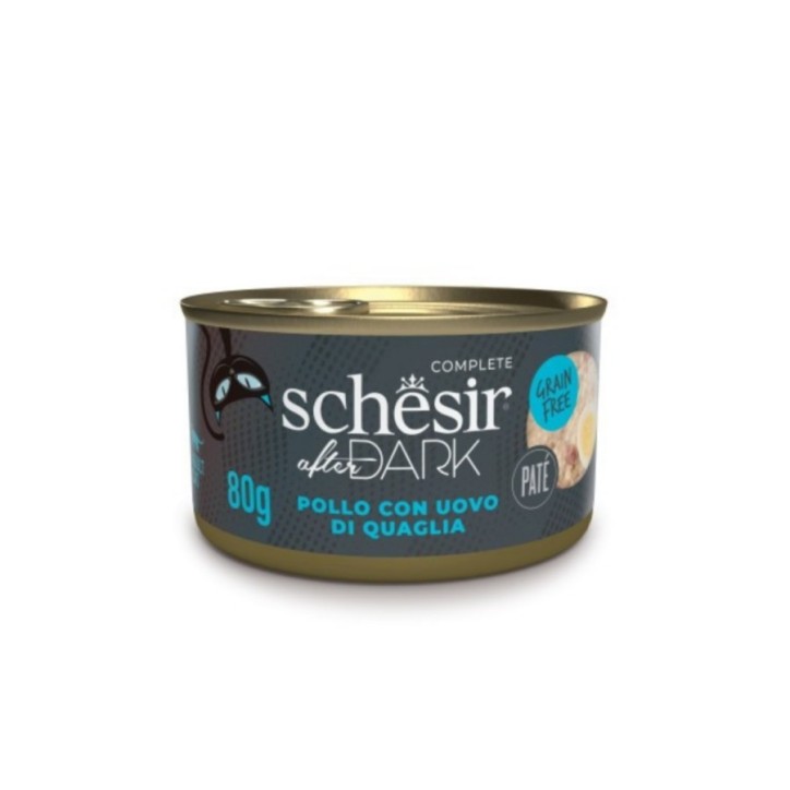Schesir Llaunes After Dark Paté Pollastre amb Ou de Guatlla 80 g