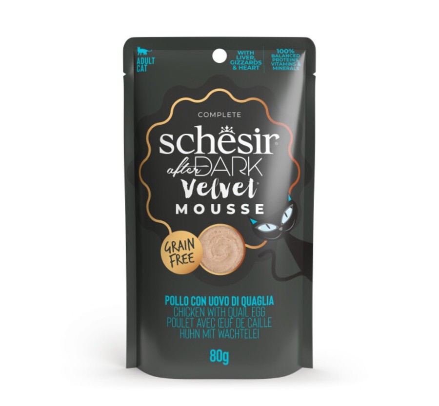 Schesir Llaunes After Dark Velvet Pollastre amb Ou de Guatlla 80 g