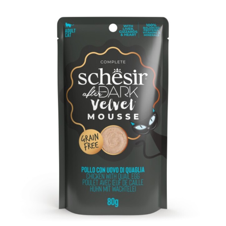 Schesir Llaunes After Dark Velvet Pollastre amb Ou de Guatlla 80 g