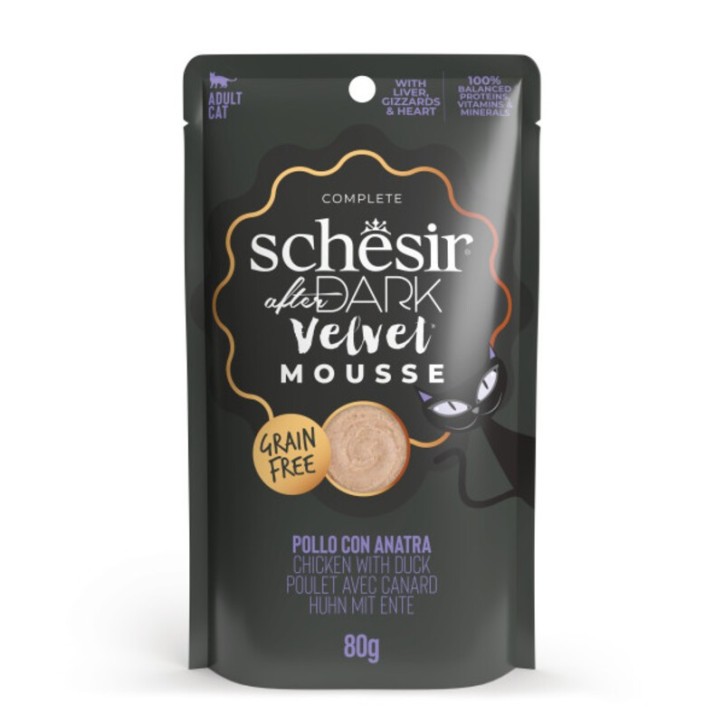 Schesir Llaunes After Dark Velvet Pollastre amb Ànec 80 g