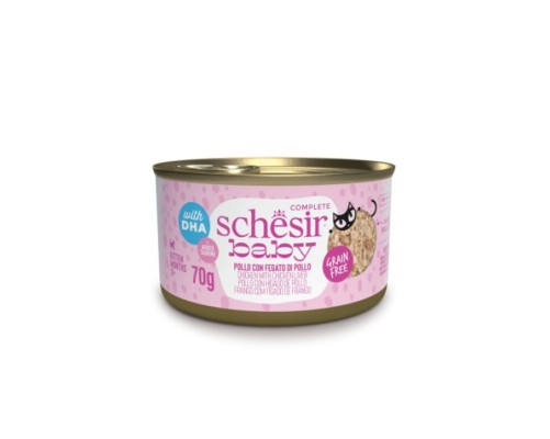 Schesir Llaunes de Cachorros Filets de Pollastre amb Fetge 70 g