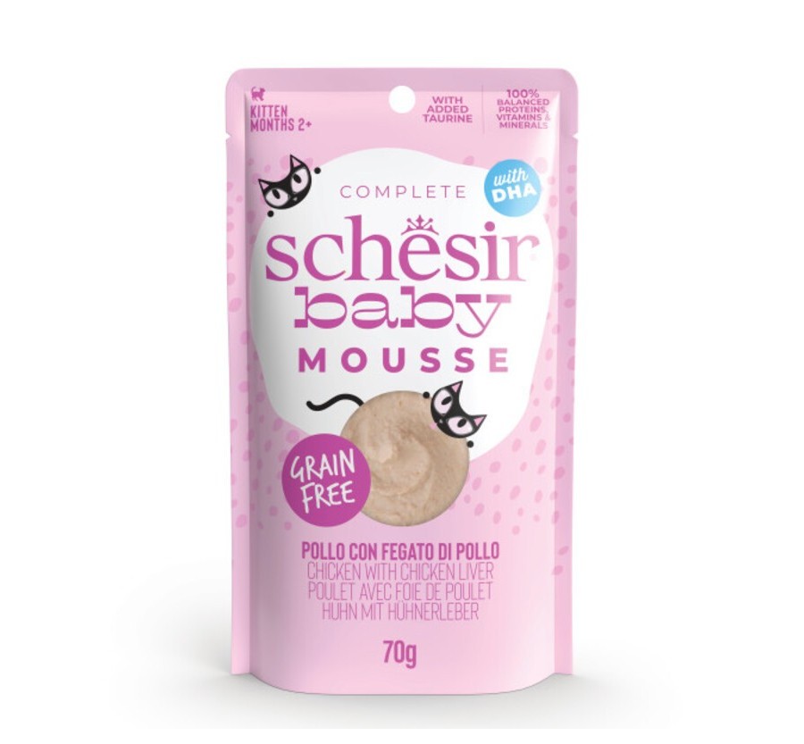 Schesir Sobre de Cachorros Mousse de Pollastre amb Fetge 70 g
