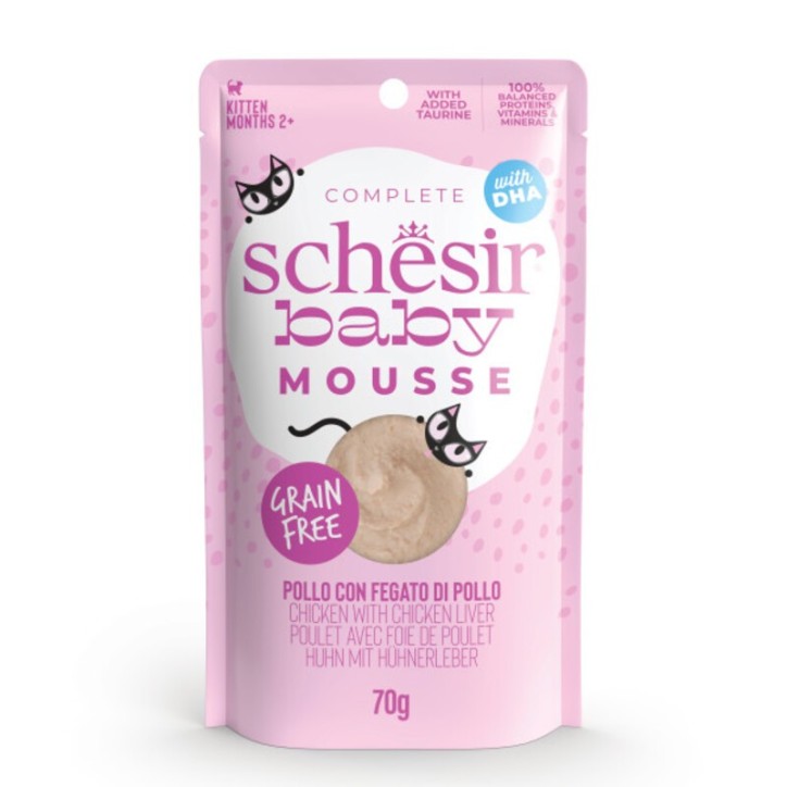 Schesir Sobre de Cachorros Mousse de Pollastre amb Fetge 70 g