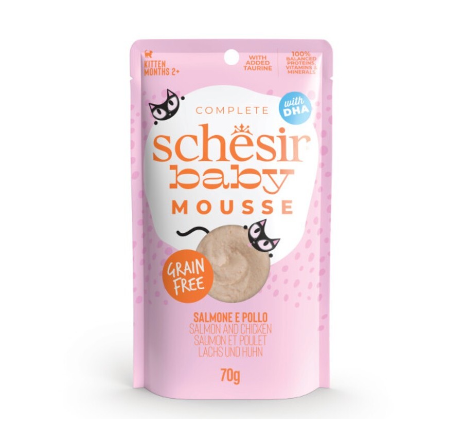 Schesir Sobre de Cachorros Mousse Salmó i Pollastre 70 g
