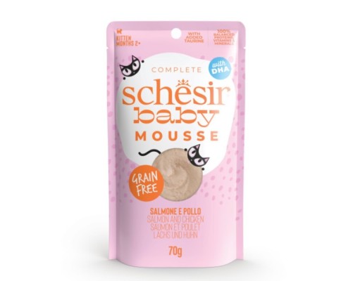Schesir Sobre de Cachorros Mousse Salmó i Pollastre 70 g