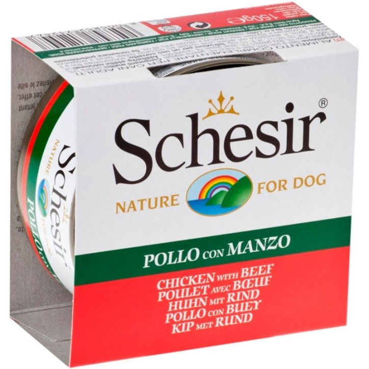 Schesir Llaunes Gos de Filets de Pollastre amb Bou 150 g