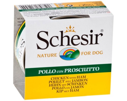 Schesir Llaunes Gos de Filets de Pollastre amb Pernil 150 g