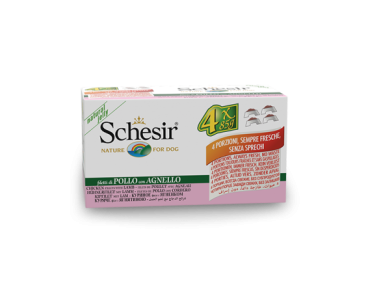 Schesir Llaunes Gos de Pollastre amb Xai Multipack 4U 85 g 4 6 X 4