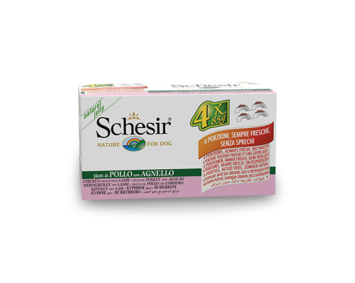 Schesir Llaunes Gos de Pollastre amb Xai Multipack 4U 85 g 4 6 X 4