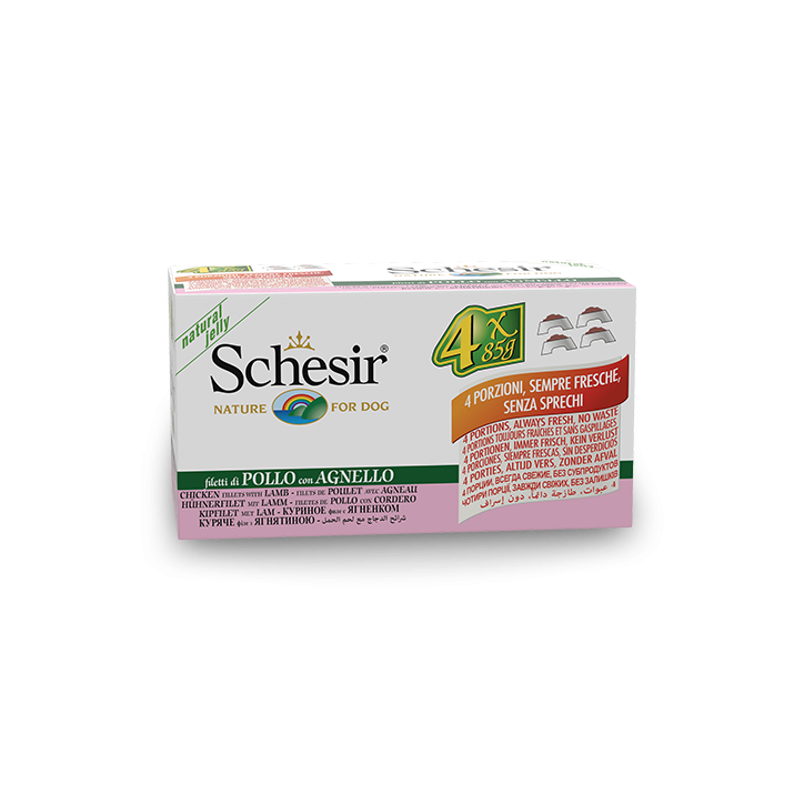 Schesir Llaunes Gos de Pollastre amb Xai Multipack 4U 85 g 4 6 X 4