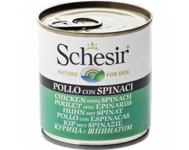 Schesir Llaunes Gos de Pollastre amb Espinacs 285 g