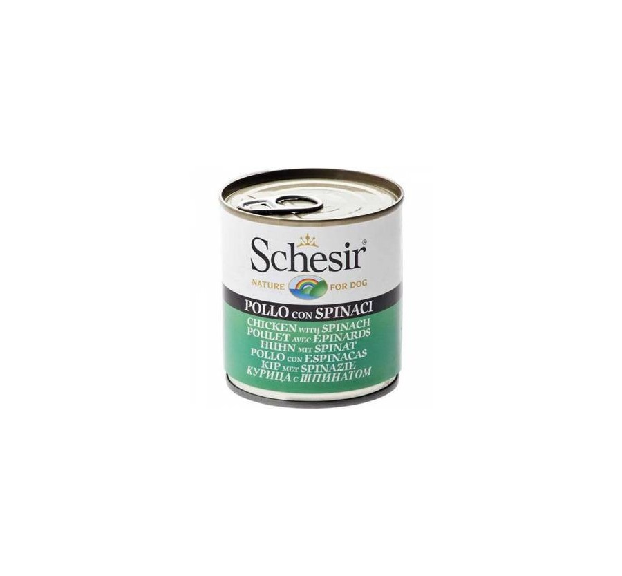 Schesir Llaunes Gos de Pollastre amb Espinacs 285 g
