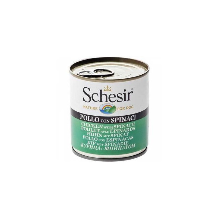 Schesir Llaunes Gos de Pollastre amb Espinacs 285 g