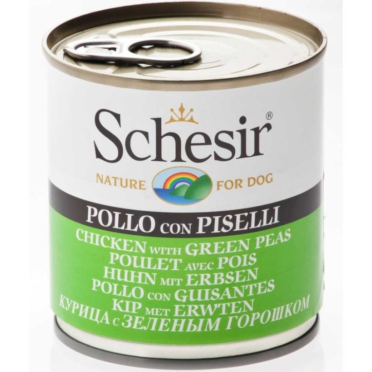 Schesir Llaunes Gos de Pollastre amb Pèsols 285 g
