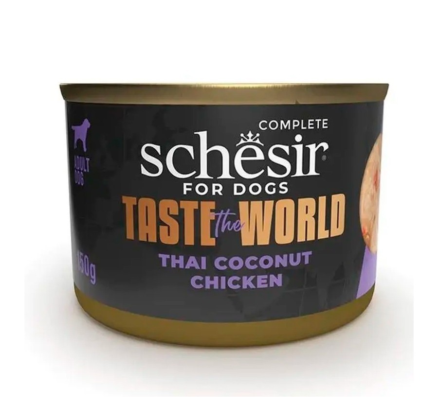 Schesir Llaunes Gos de Pollastre amb Llet de Coco 150 g