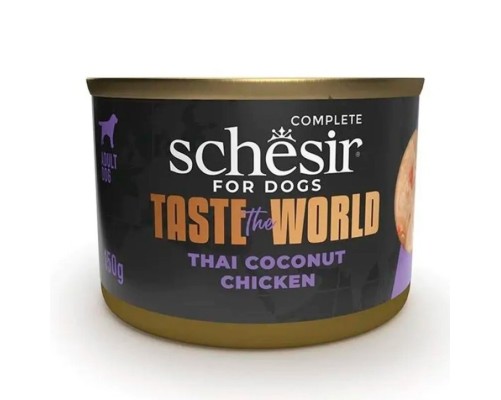 Schesir Llaunes Gos de Pollastre amb Llet de Coco 150 g