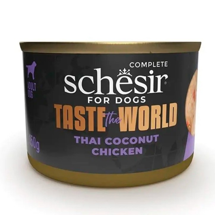 Schesir Llaunes Gos de Pollastre amb Llet de Coco 150 g