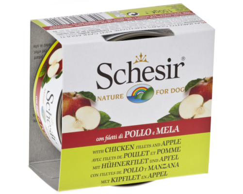Schesir Llaunes Gos de Pollastre amb Poma 150 g