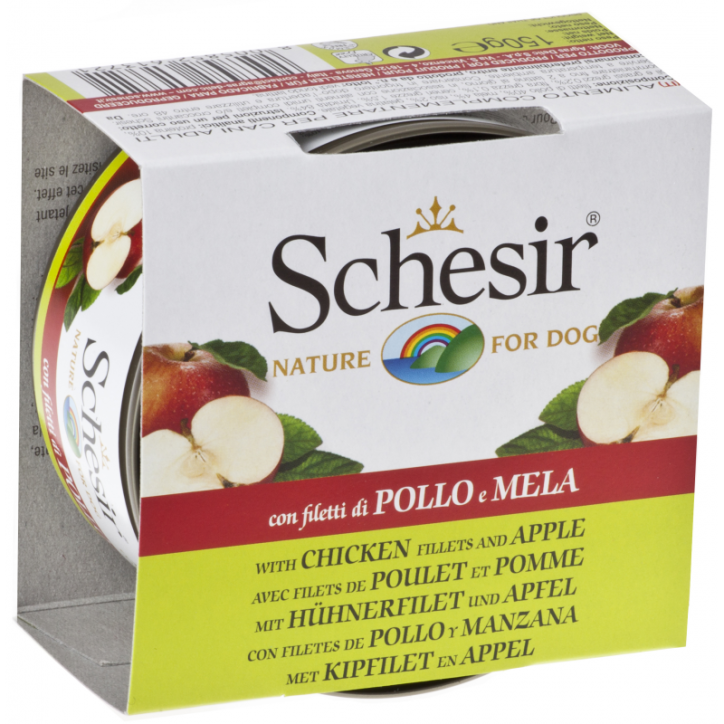 Schesir Llaunes Gos de Pollastre amb Poma 150 g