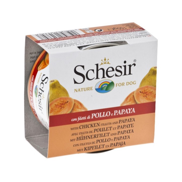 Schesir Llaunes Gos de Pollastre amb Papaia 150 g