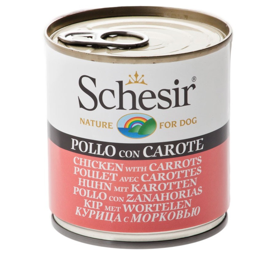 Schesir Llaunes Gos de Pollastre amb Pastanagues 285 g