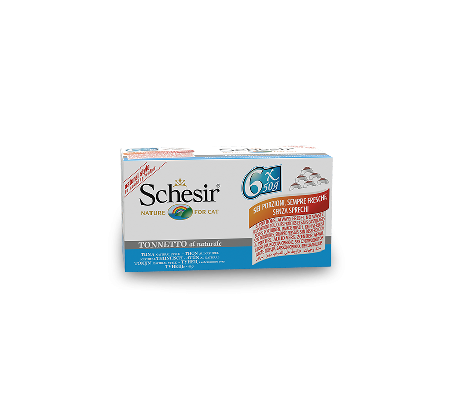 Schesir Llaunes Gat de Tonyina al Natural Multipack 6Ux50 g 6 8 X 6