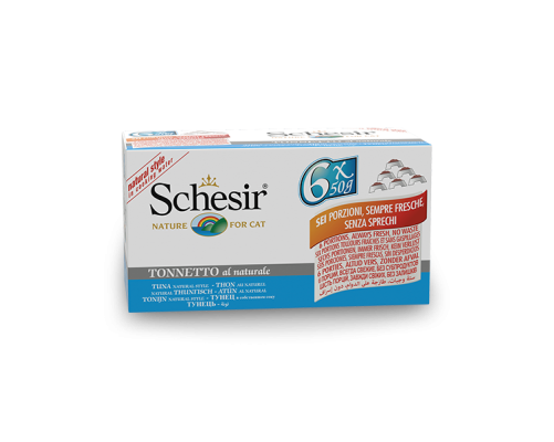 Schesir Llaunes Gat de Tonyina al Natural Multipack 6Ux50 g 6 8 X 6