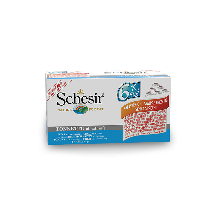 Schesir Llaunes Gat de Tonyina al Natural Multipack 6Ux50 g 6 8 X 6