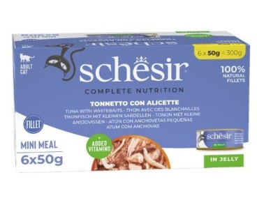 Schesir Llaunes Gat de Tonyina amb Sonsos Multipack 6Ux50 g 6 8 X 6
