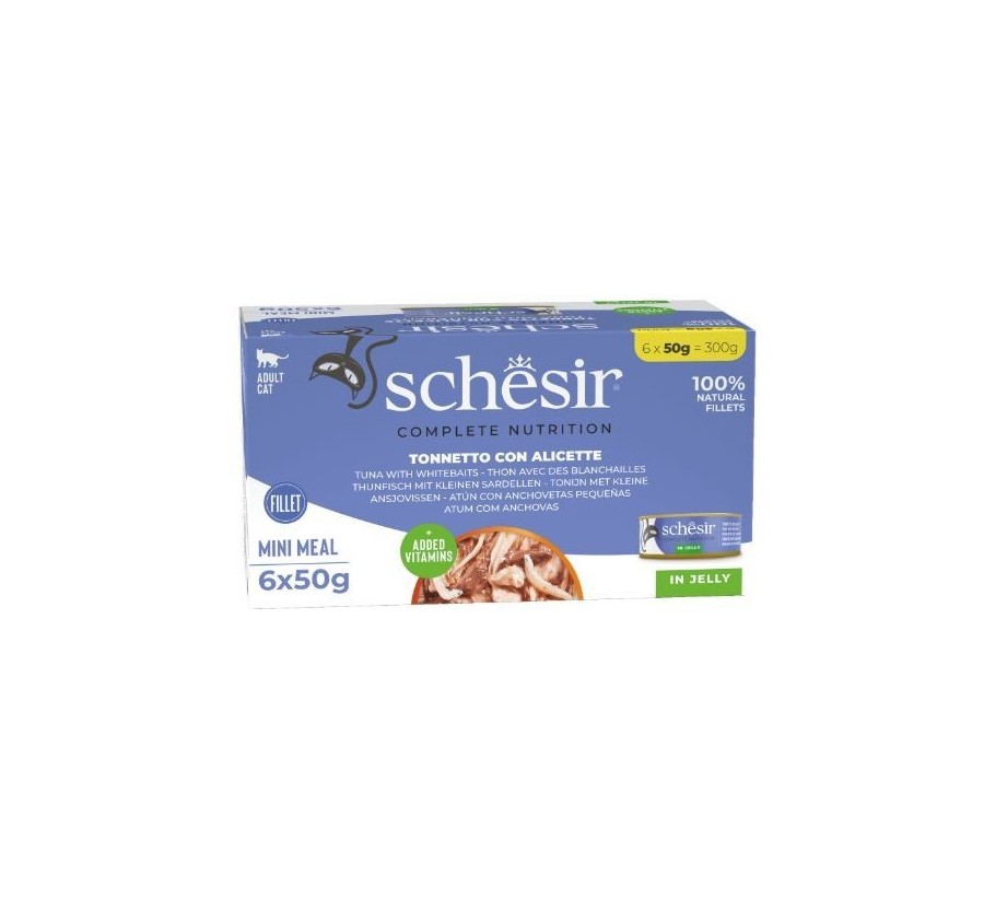 Schesir Llaunes Gat de Tonyina amb Sonsos Multipack 6Ux50 g 6 8 X 6