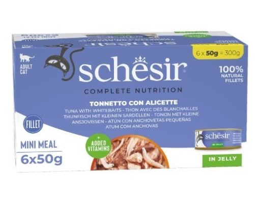 Schesir Llaunes Gat de Tonyina amb Sonsos Multipack 6Ux50 g 6 8 X 6