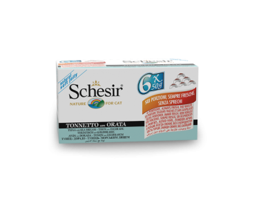 Schesir Llaunes Gat de Tonyina amb Orada Multipack 6Ux50 g 6 8 X 6