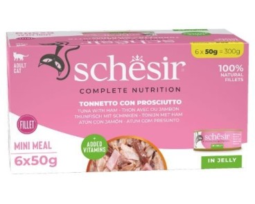 Schesir Llaunes Gat de Tonyina amb Pernil Multipack 6Ux50 g 6 8 X 6
