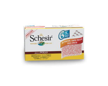 Schesir Llaunes Gat de Pollastre amb Arròs al Natural Multipack 6Ux50 g 6 8 X 6